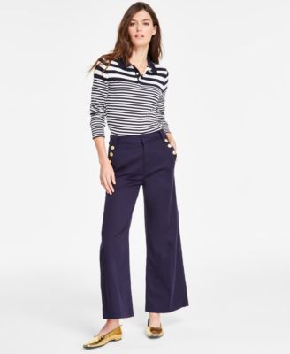 Nautica Jeans - Women's Solid Wide-Leg Sailor Pants
