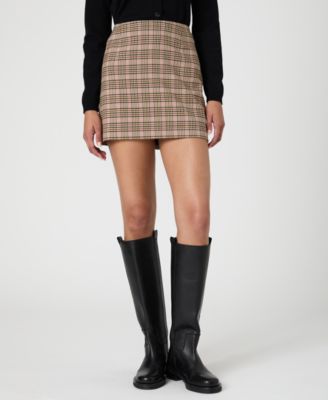 French Connection - Women's Gina Check-Print Mini Skirt