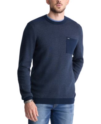 Buffalo David Bitton - Men's William Striped Knit Pullover Crewneck Sweater
