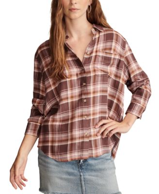 Lucky Brand - Women's Cloud Plaid Boyfriend Shirt