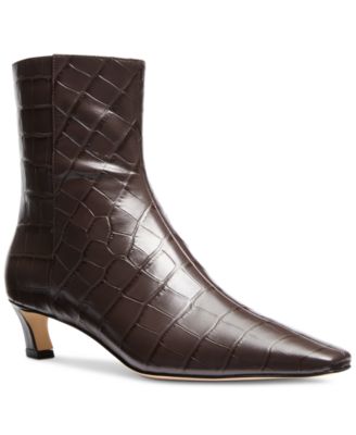 Michael Kors - Women's Cosmo Croc-Embossed Kitten Heel Booties