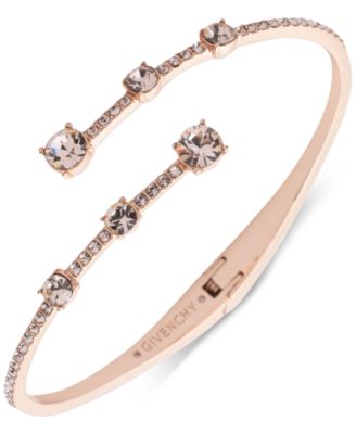 Givenchy - Crystal Stone Pav&eacute; Bypass Bangle Bracelet