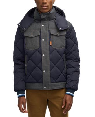 SCOTCH & SODA - Men's Oren Hybrid Denim Puffer Jacket with Removable Hood