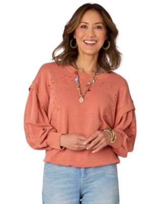 Democracy - Petite Embroidered Sweatshirt