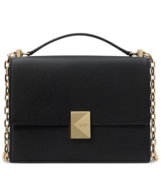 kate spade new york - Deco Pebbled Leather Chain Shoulder Bag