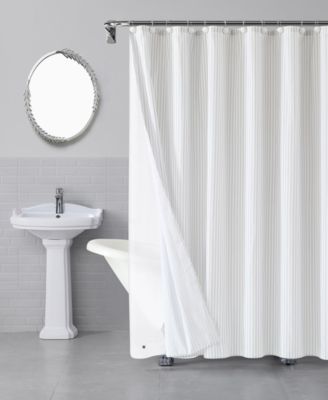 Lavender and Sage - 14-Pc. Striped Shower Curtain Set
