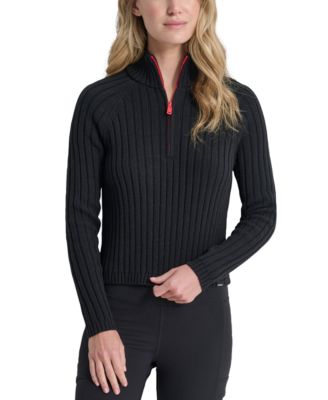 DKNY - Women's Half-Zip Mock Neck Top