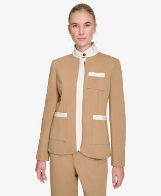Tommy Hilfiger - Women's Colorblocked Patch-Pocket Blazer