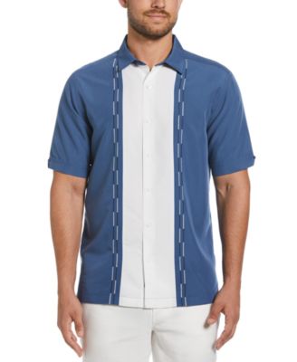 Cubavera - Men's Classic-Fit Colorblocked Embroidered Button-Down Shirt