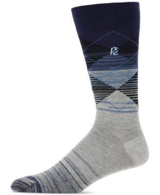 Perry Ellis Portfolio - Men's Ombr&eacute; Striped Argyle Dress Socks