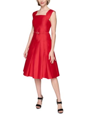 KARL LAGERFELD PARIS - Women's Taffeta Fit & Flare Dress