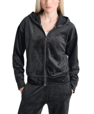 DKNY - Women's Rhinestone Embellished Hoodie
