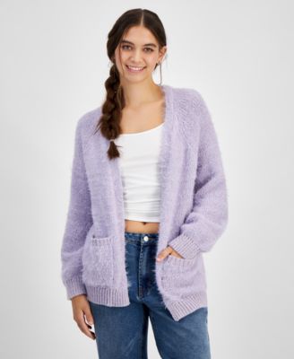 Freshman - Juniors' Open-Front Raglan-Sleeve Cardigan Sweater