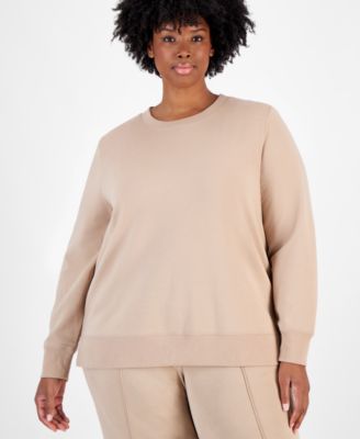 ID Ideology - Plus Size Fleece Crewneck Pullover Top