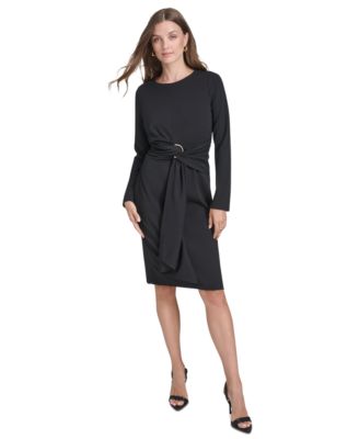 Halston - Women's Belted Sheath Dress