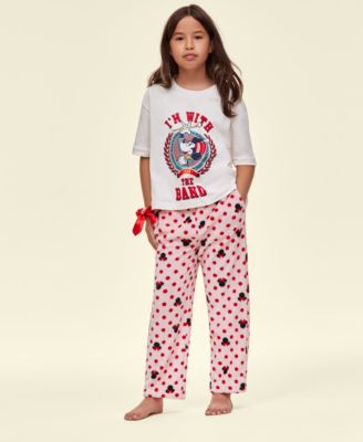 Disney | Macy's - Kids Plush Minnie Mouse-Print Pants