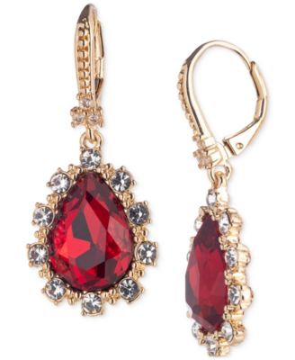 Marchesa - Pav&eacute; & Color Crystal Pear-Shape Drop Earrings