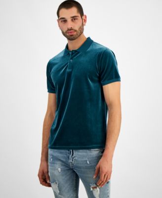 GUESS - Men's Rio Liquid Velvet Short Sleeve Polo Shirt