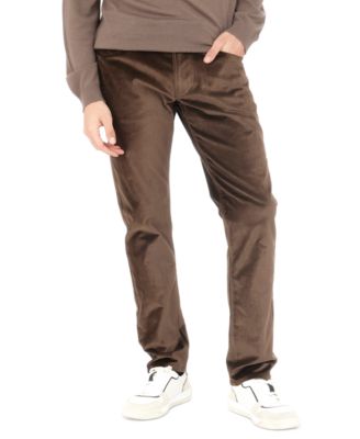 GUESS - Men's Finnley Slim-Straight Luxe Velveteen Pants