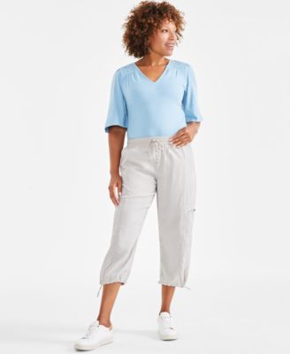 Style & Co - Women's Pull-On Bungee-Hem Capri Pants