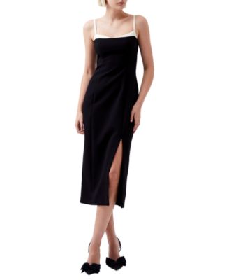 French Connection - Women's Azra Twill Corset Midi Dress