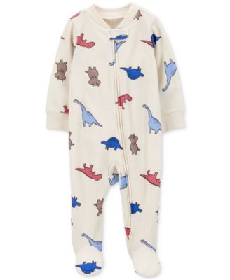 Carter's - Baby Dinosaur 2-Way-Zip Thermal Sleep & Play Footed Pajama