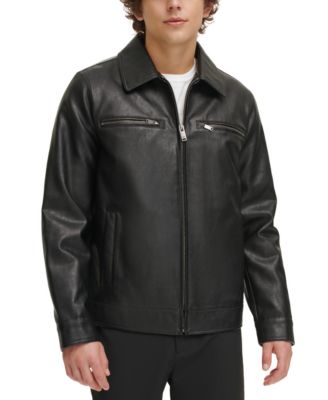 Dockers - Men's Classic Faux-Leather Jacket