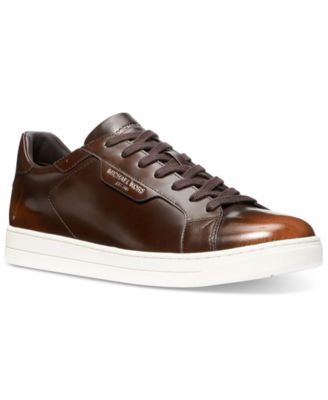 Michael Kors - Men's Keating Burnished Leather Lace-Up Sneaker