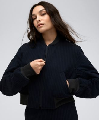 Kenneth Cole - Women's Shirred-Sleeve Bomber Jacket