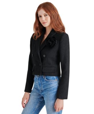 Steve Madden - Women's Virginie Rosette Tweed Blazer