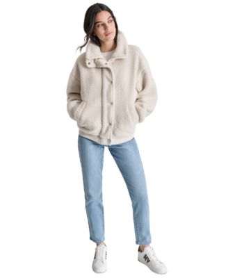 DKNY Jeans - Women's Sherpa Fleece Bomber Jacket
