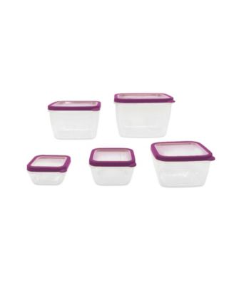 Sedona Kitchen - 5-Pc. Round Plastic Food Storage Container Set