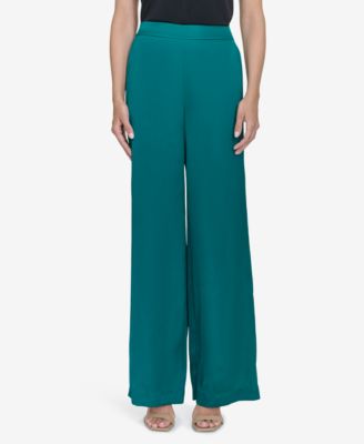 Halston - Women's Mid-Rise Straight-Leg Pull-On Pants