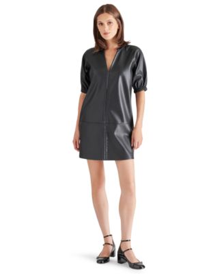Steve Madden - Women's Roxanne Faux-Leather Shift Dress