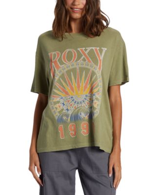 Roxy - Juniors' Surf's Up Graphic Cotton Crewneck T-Shirt