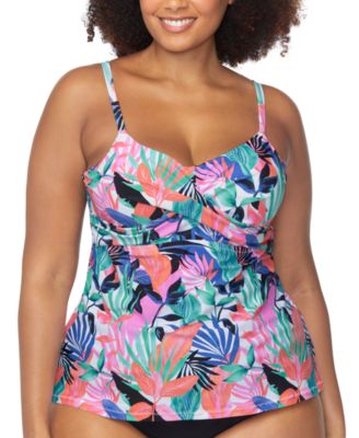 Raisins Curve - Trendy Plus Size Aries Underwire Tankini Top