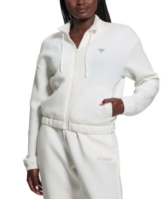 GUESS - Women's Cecilia Scuba High-Neck Zip-Up Sweatshirt