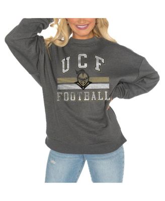 Gameday Couture - Women's Charcoal UCF Knights Good Vibes Premium Fleece Drop Shoulder Pullover Sweatshirt
