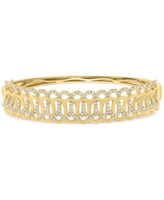 EFFY Collection - Diamond Intertwined Loop Bangle Bracelet (1-1/2 ct. t.w.) in 14k Gold