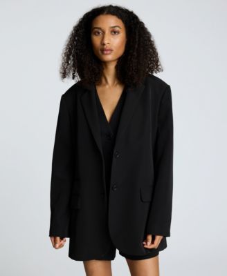 Kenneth Cole - Women's Luxe Twill Two-Button Boyfriend Blazer