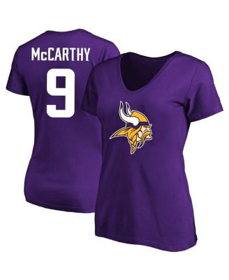 Fanatics - Women's J.J. McCarthy Purple Minnesota Vikings Plus Size Fair Catch Name Number Scoop Neck T-Shirt