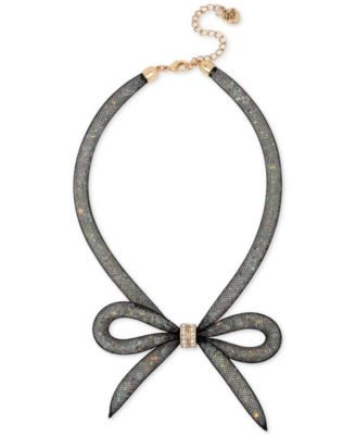 Betsey Johnson - Mesh Bow Collar Necklace