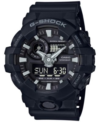 G-Shock - Men's Analog-Digital Black Resin Strap Watch 53x58mm GA-700-1B