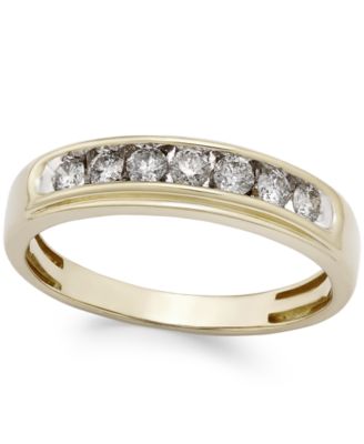 Macy's - Men's Diamond Band (1/2 ct. t.w.) in 10k Gold
