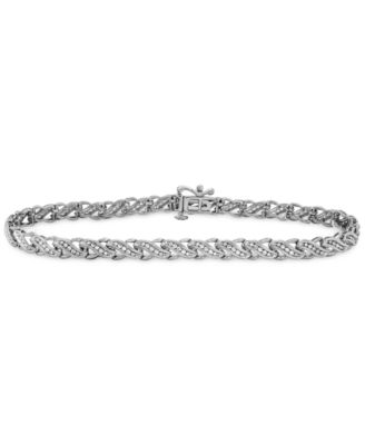 Macy's - Diamond Swirl Tennis Bracelet (1/2 ct. t.w.) in 10k Gold or White Gold