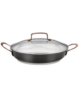 Cuisinart - Onyx Black & Rose Gold Stainless Steel 12" Everyday Pan & Lid