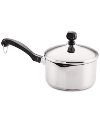Farberware - Classic Stainless Steel 1-Qt. Straining Saucepan & Lid