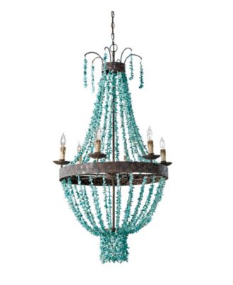 Regina Andrew Design - Beaded Turquoise Chandelier
