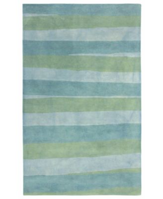 Liora Manne' - Piazza 7281 Stripes Sea Breeze 3'6" x 5'6" Area Rug
