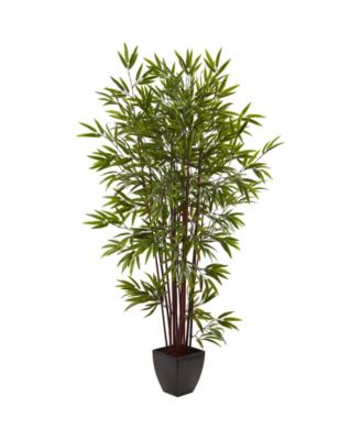Nearly Natural - 6' Bamboo Silk Tree w/ Planter